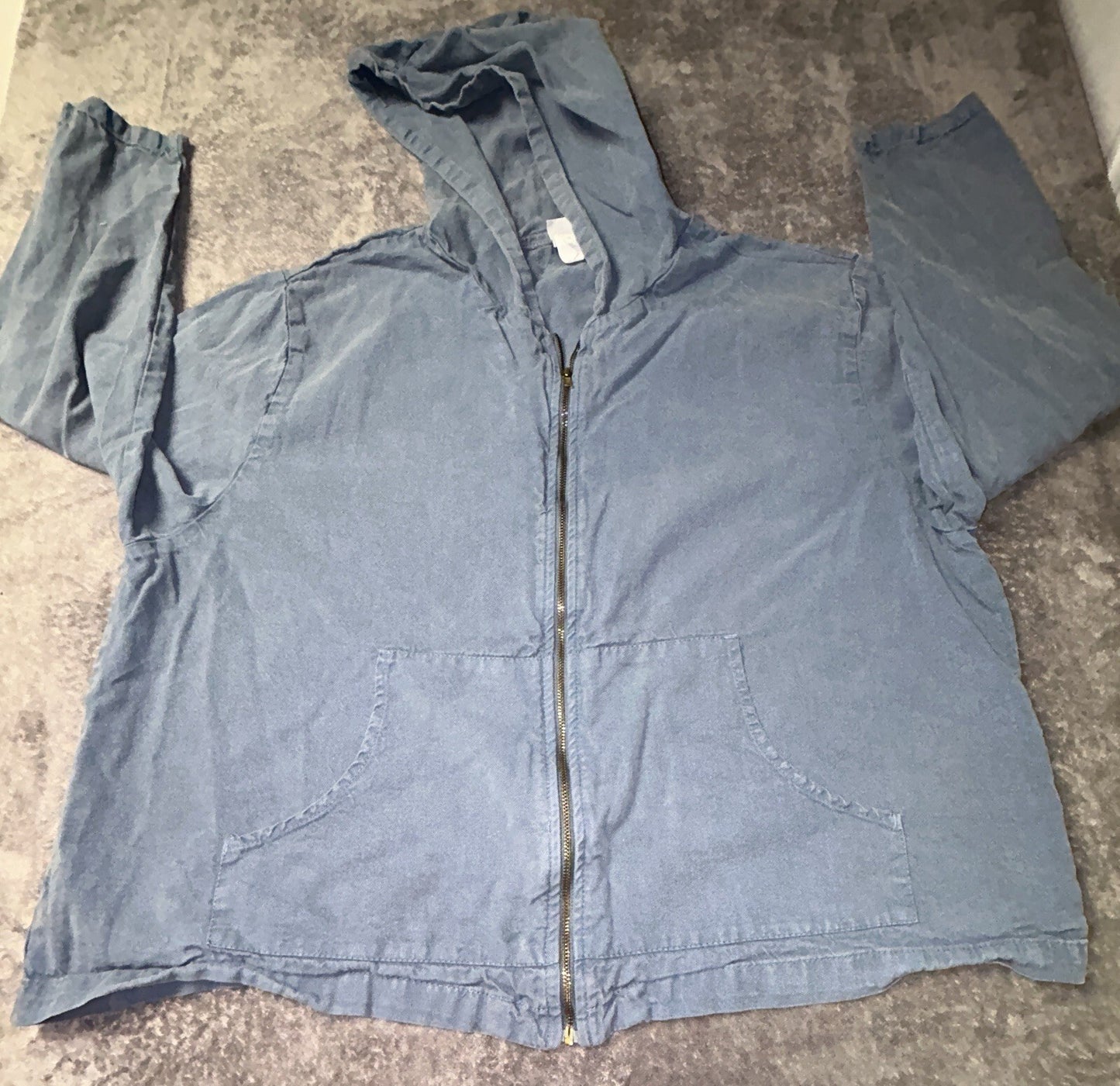 Vintage 90s BTB Better Than Basic A.C.C. Zip Up Jacket Light Blue Canada 1XL