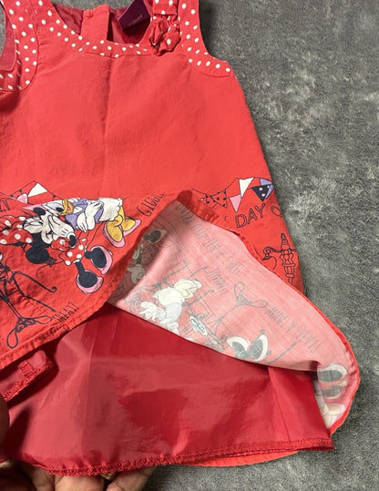 Disney at George Minnie Mouse Daisy Duck Red Dress Girls 12-18 months