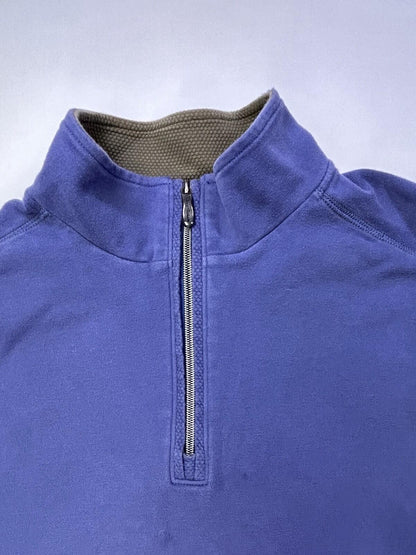 Tommy Bahama XL 100% Pima Cotton Quarter Zip Pullover Blue Sweatshirt Men’s