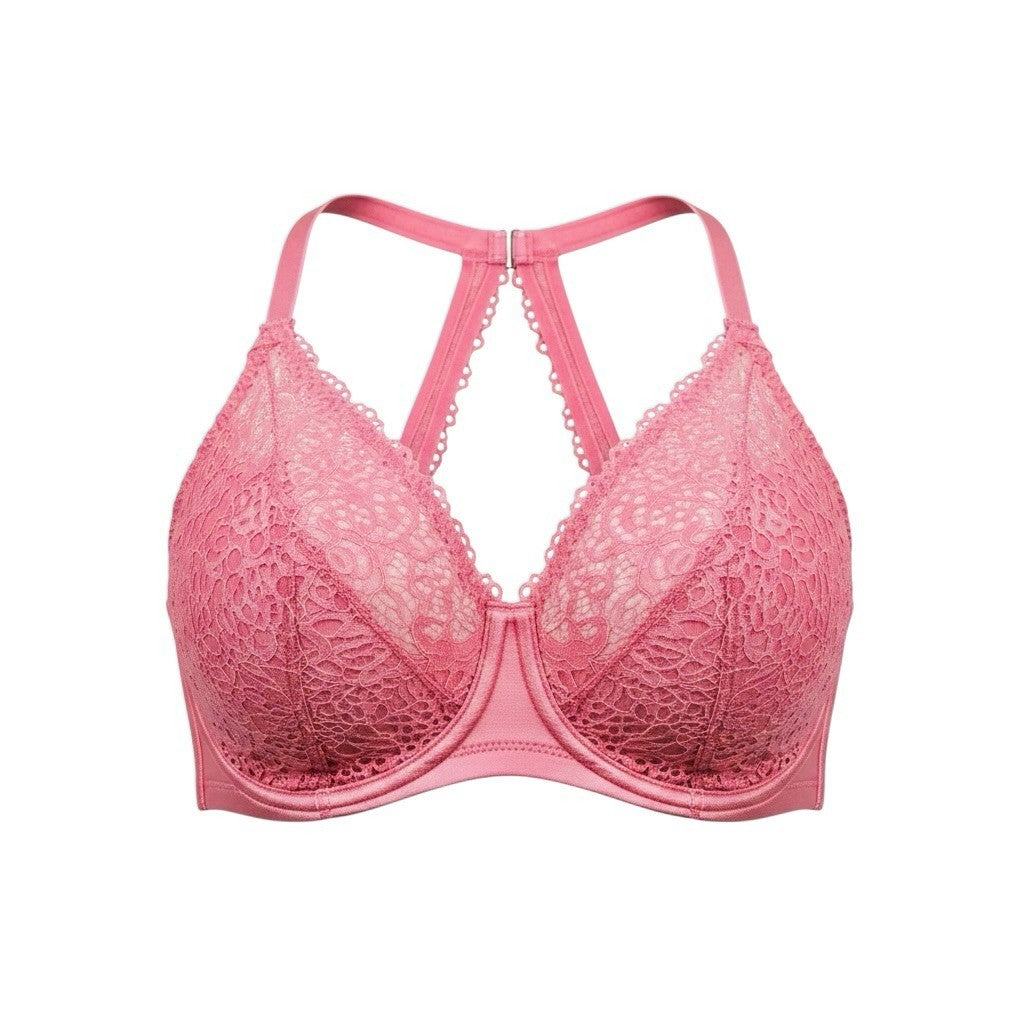Curvy Couture Intimates 42G Pink Lace Racerback Underwire Bra D1280E
