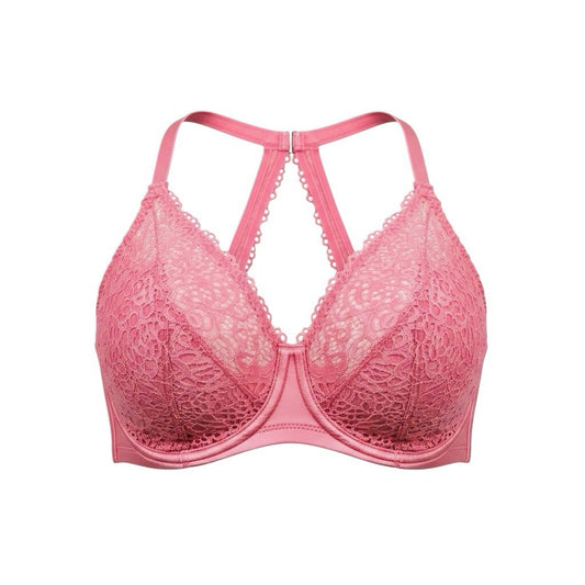 Curvy Couture Intimates 42G Pink Lace Racerback Underwire Bra D1280E