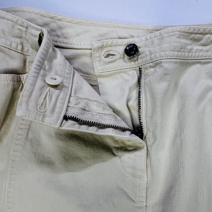 Talbots Woman Petites 18W Stretch Ivory A-Line Skirt Cotton Blend Knee Length