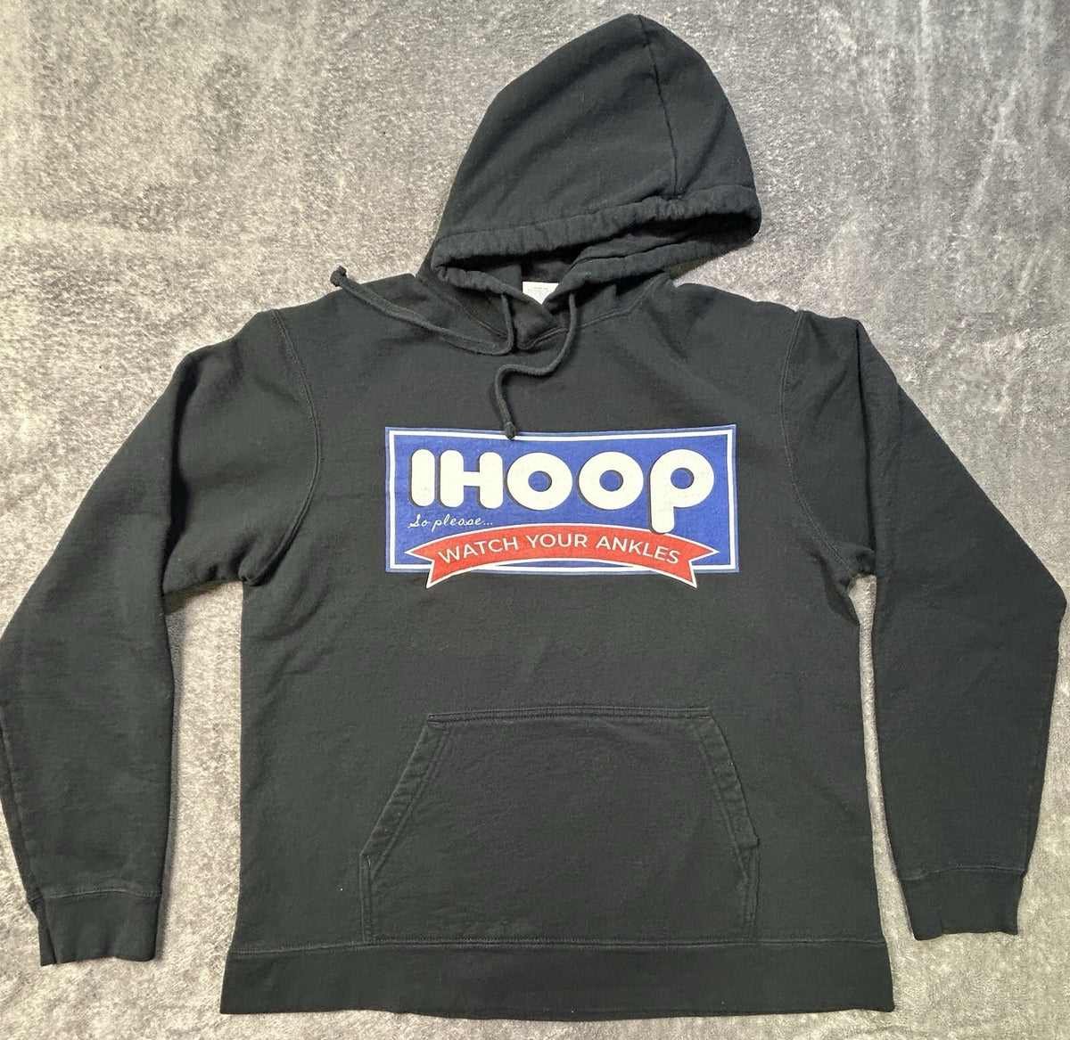 IHOOP Watch Your Ankles Graphic Hoodie Black L