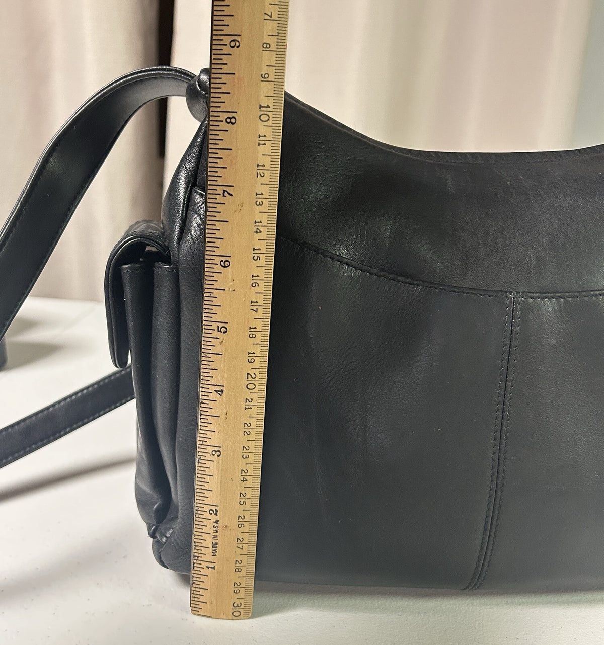 Liz Claiborne Genuine Leather Black Shoulder Bag