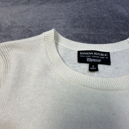 Banana Republic Filpucci Italian Ivory Crewneck Small