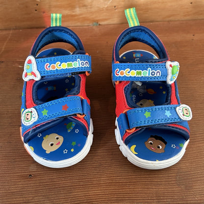 CoComelon JJ Cody Toddler Sandals Size 5 Blue Multicolor