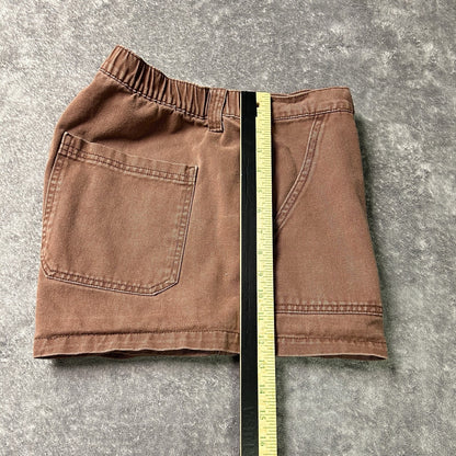 Wild Fable Womens 16 Brown Super High Rise Utility Shorts Cotton Workwear