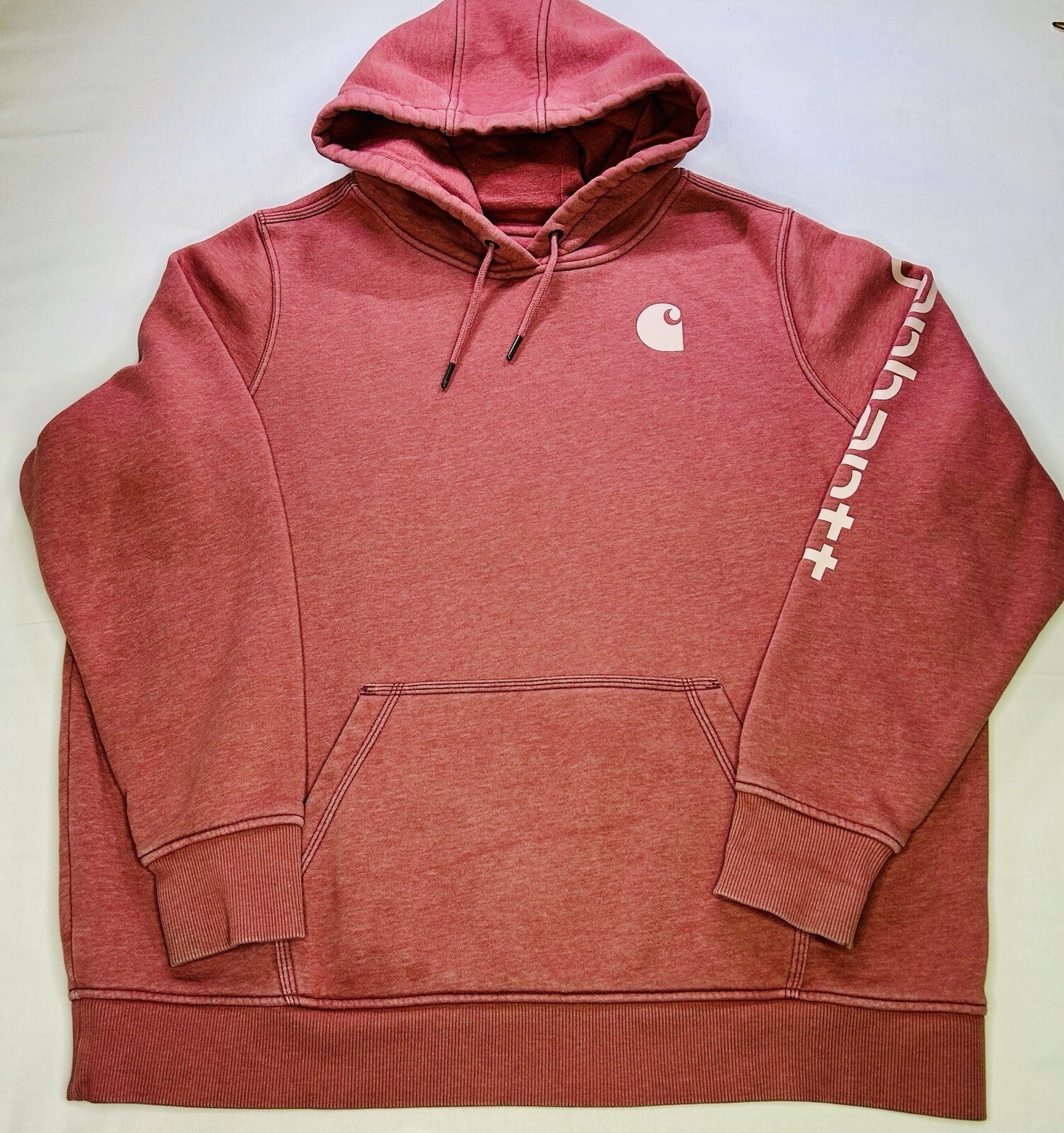 Carhartt Relaxed Fit Hoodie XXL 2XL Pink Rose Dust Pullover Hooded Sweatshirt