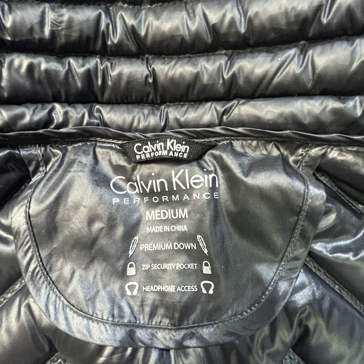 Calvin Klein Down Quilted Puff Vest Charcoal Gray M