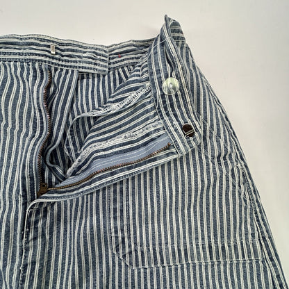 Gloria Vanderbilt Blue White Railroad Stripe Denim Skort Women's Size
