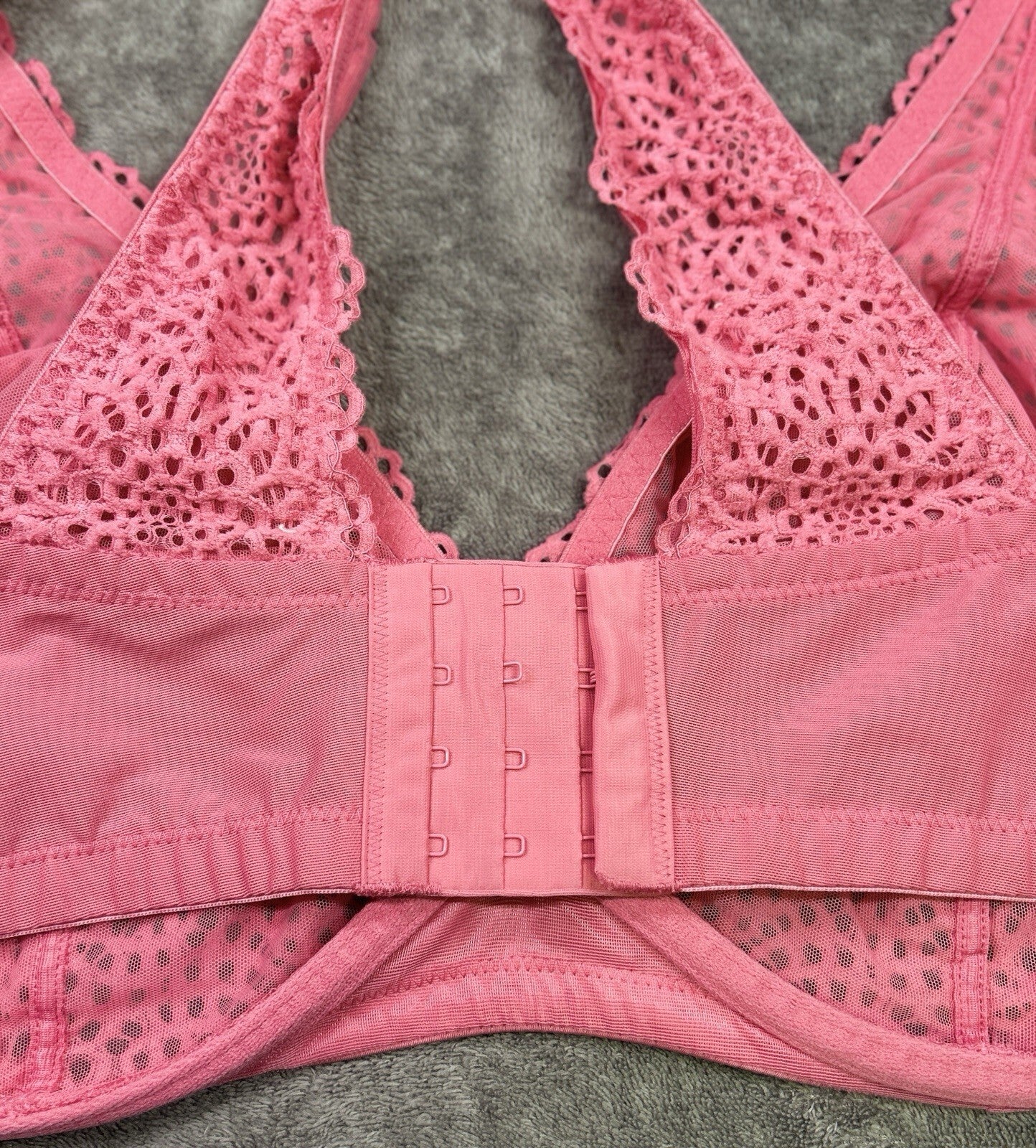 Curvy Couture Intimates 42G Pink Lace Racerback Underwire Bra D1280E