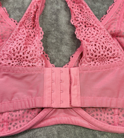 Curvy Couture Intimates 42G Pink Lace Racerback Underwire Bra D1280E