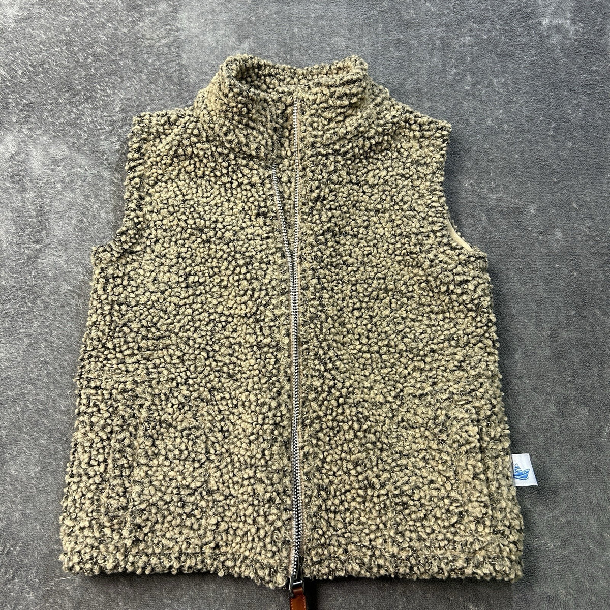 Southbound Kids Sherpa Full Zip Vest Brown 5