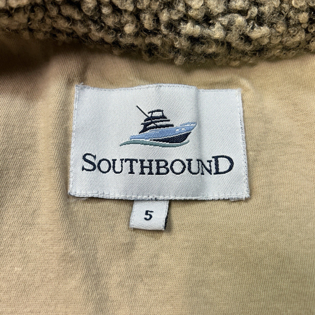 Southbound Kids Sherpa Full Zip Vest Brown 5