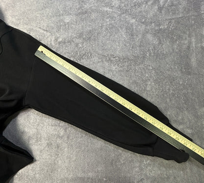 Caracilia Ribbed Quarter Zip Pullover Top Small Black