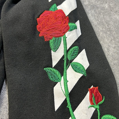 Brooklyn Cloth Rose Stripe Hoodie Black (Youth) L