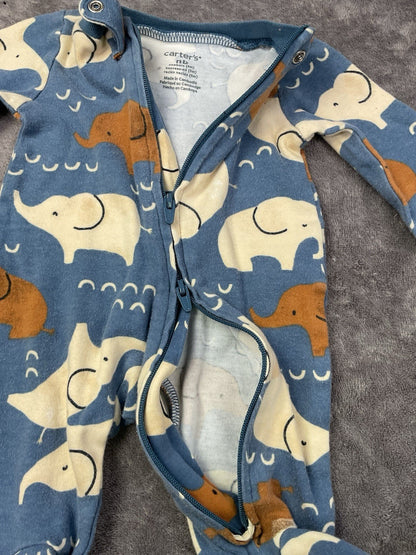 🐘 Carter's Elephant Dual-Zip Sleeper (Newborn)