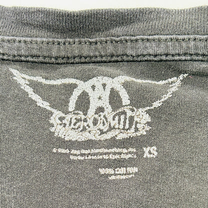 Aerosmith Deuces Are Wild Graphic Band T Shirt Mens XS Black Distressed Rock Tee