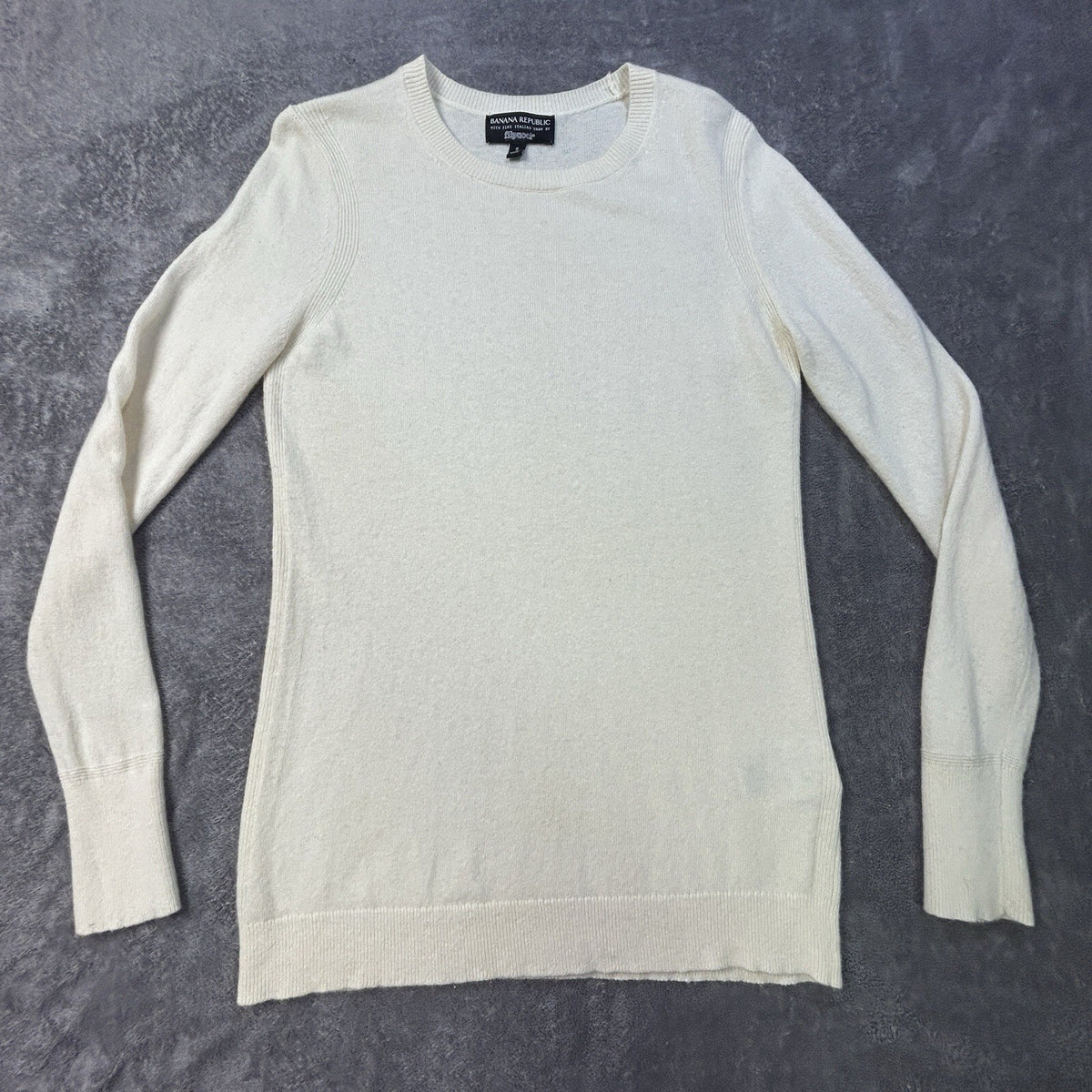 Banana Republic Filpucci Italian Ivory Crewneck Small