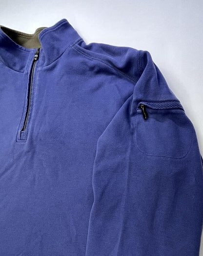 Tommy Bahama XL 100% Pima Cotton Quarter Zip Pullover Blue Sweatshirt Men’s