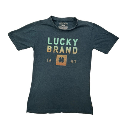 Lucky Brand Women's Graphic T-Shirt Lucky Brand 1990 Clover Blue Size L/G 14-16