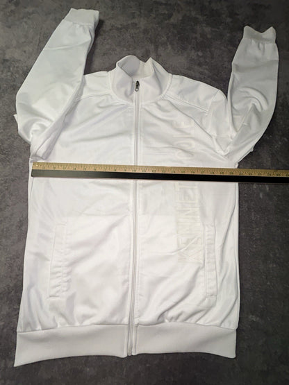 Kenneth Cole New York Mens Medium White Full Zip Athletic Jacket