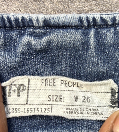 Free People Jeans W26 Frayed Hem Blue