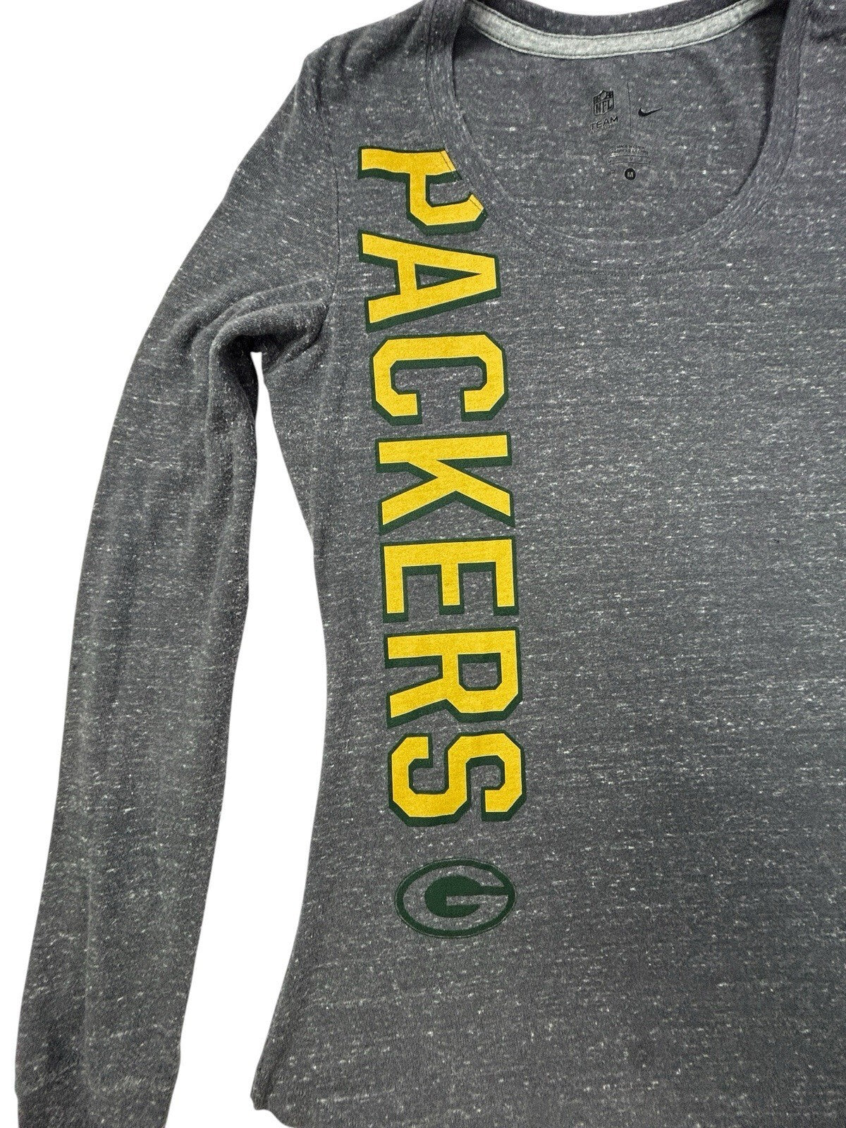 Nike Green Bay Packers Women’s Long Sleeve Shirt Gray NFL Team Apparel Medium