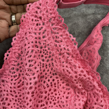 Curvy Couture Intimates 42G Pink Lace Racerback Underwire Bra D1280E