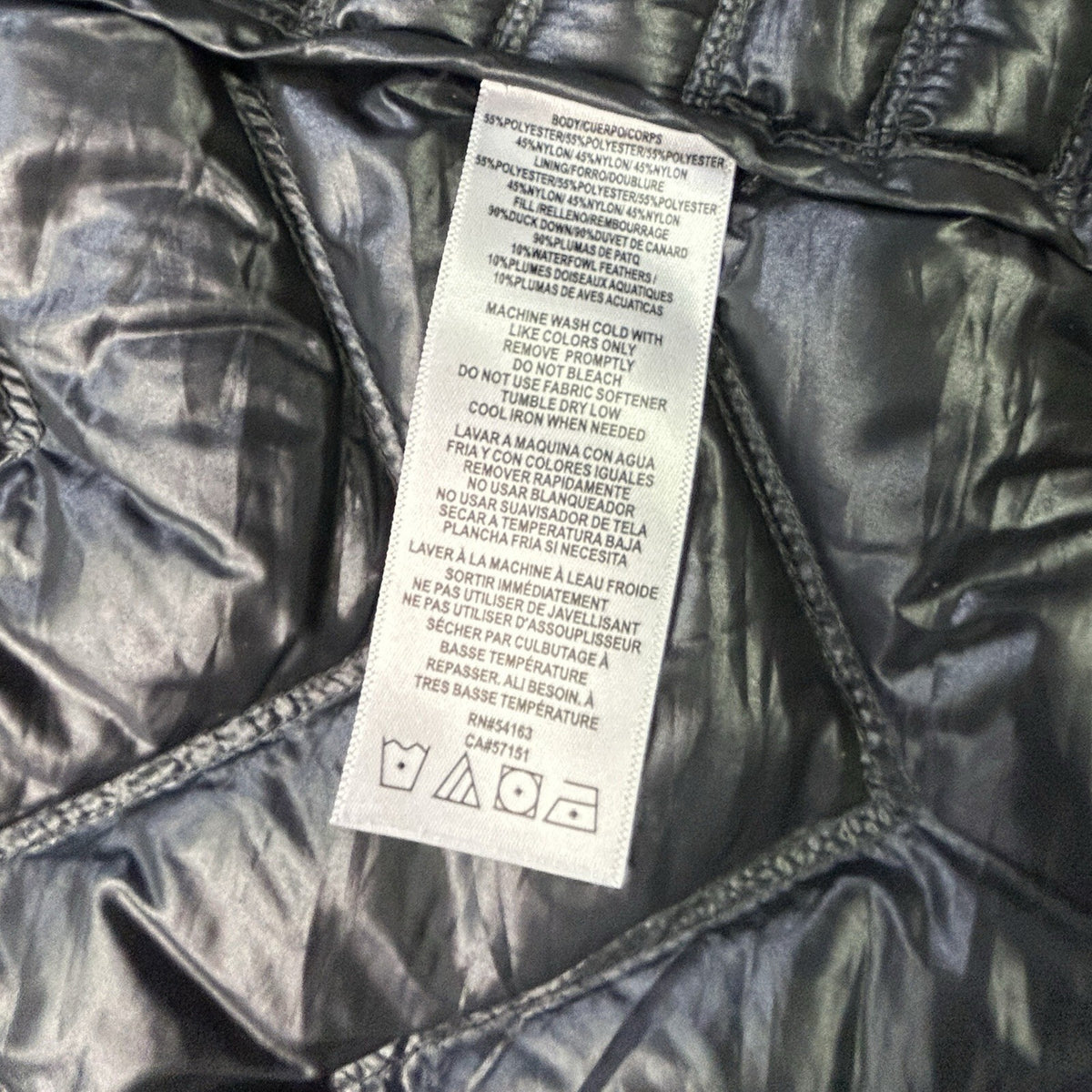 Calvin Klein Down Quilted Puff Vest Charcoal Gray M