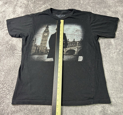 BBC Sherlock TV Series Graphic T-Shirt Black XSmall Benedict Cumberbatch Tee