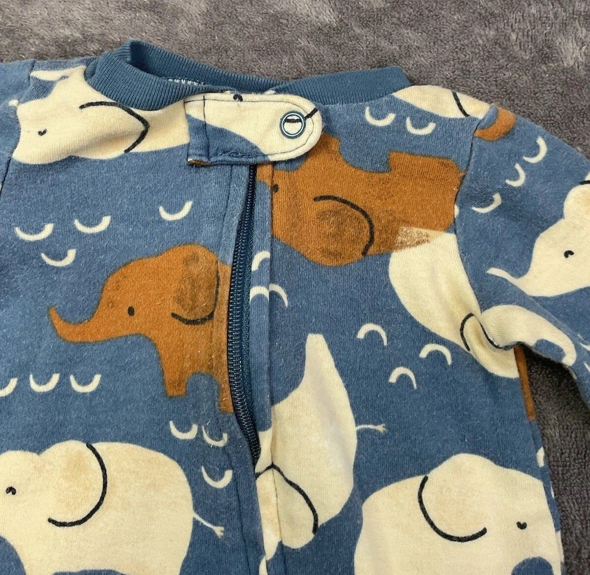 🐘 Carter's Elephant Dual-Zip Sleeper (Newborn)