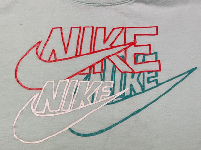 Nike Graphic T-Shirt Size Large 6-7 Mint Green Triple Swoosh Short Sleeve
