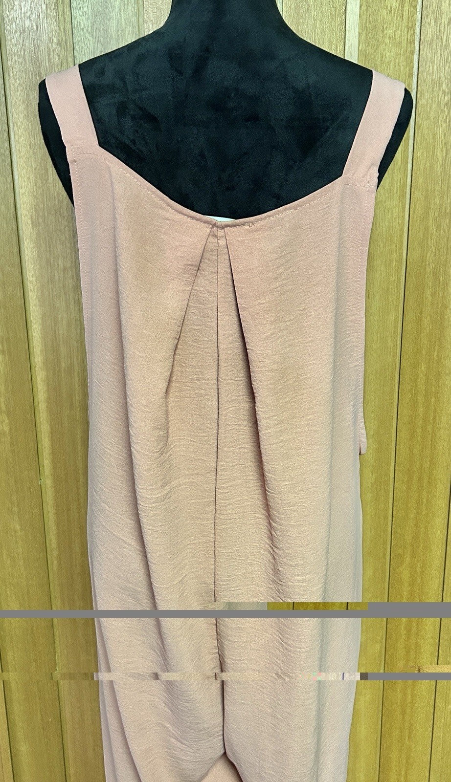 Haptics Wide Leg Bib Overalls Sleevless Jumpsuit Pink Lg