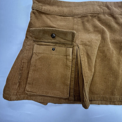 Wild Fable XL Brown Corduroy Mini Skirt Cargo Pocket Stretch Women's Tan