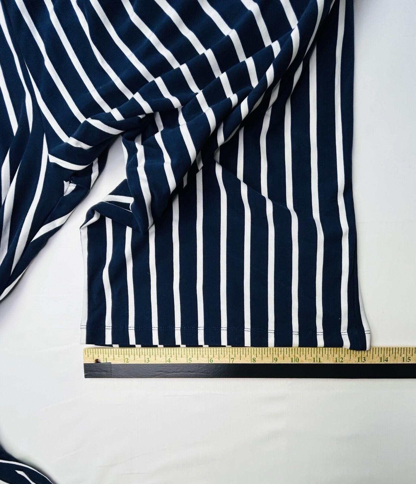 J for Justify Womens 3X Navy White Striped Wide Leg Palazzo Pants Plus Size
