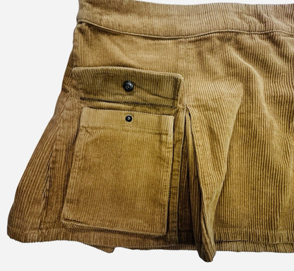 Wild Fable XL Brown Corduroy Mini Skirt Cargo Pocket Stretch Women's Tan
