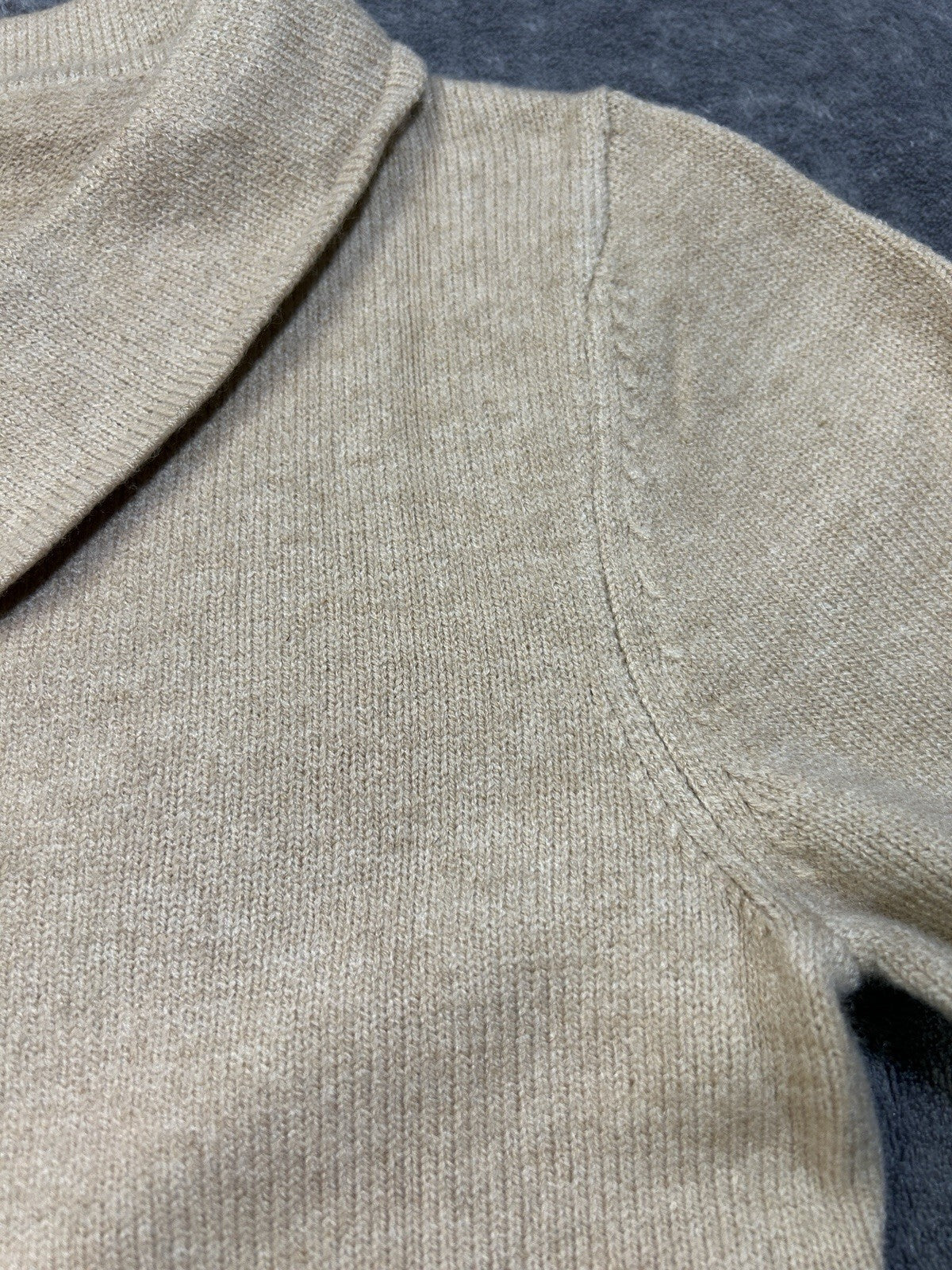 Women's Knit Polo Sweater Dress Beige Unknown Size