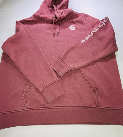 Carhartt Relaxed Fit Hoodie XXL 2XL Pink Rose Dust Pullover Hooded Sweatshirt