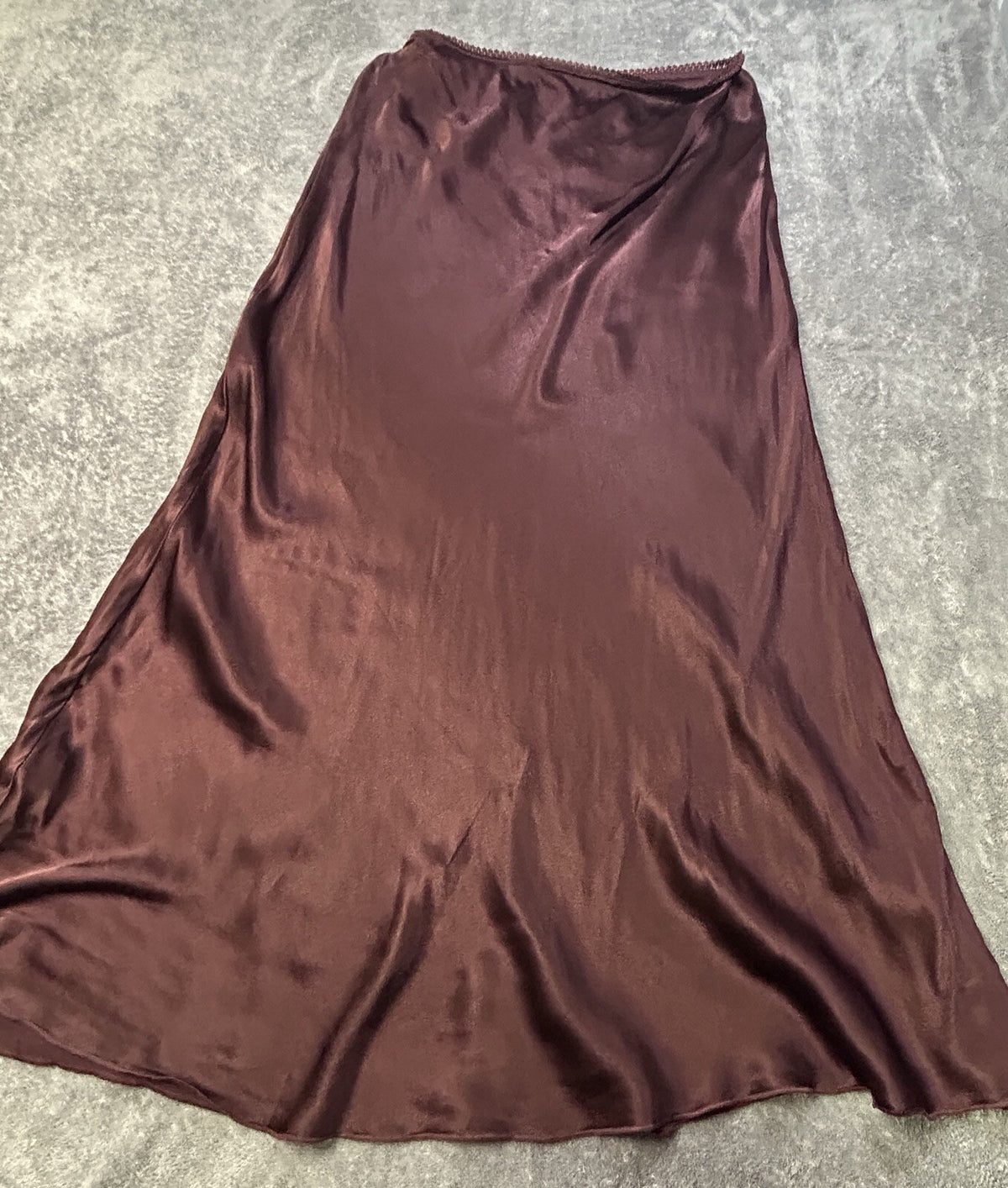 Raisonnel Satin Skirt Burgundy M
