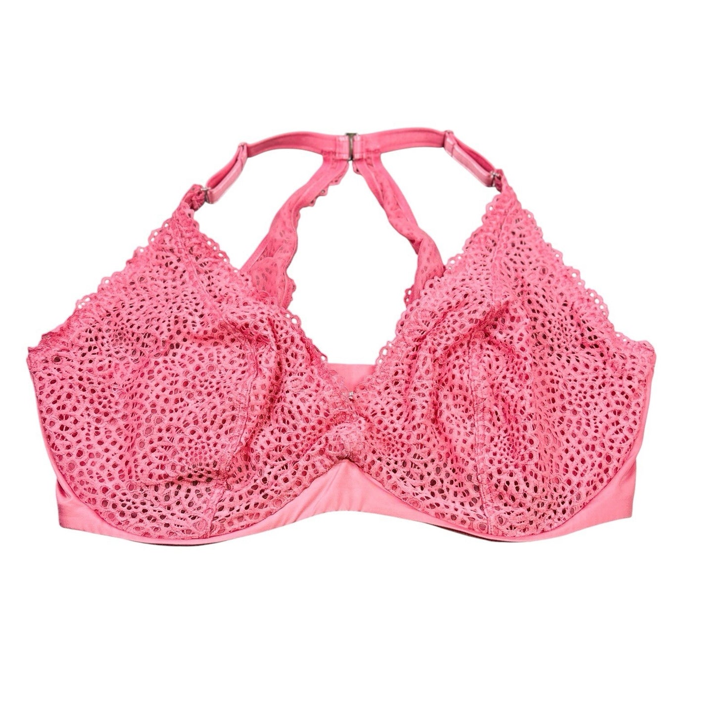 Curvy Couture Intimates 42G Pink Lace Racerback Underwire Bra D1280E