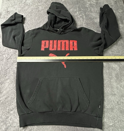 PUMA Mens Black Pullover Hoodie Red Logo Size Unknown See Measurements
