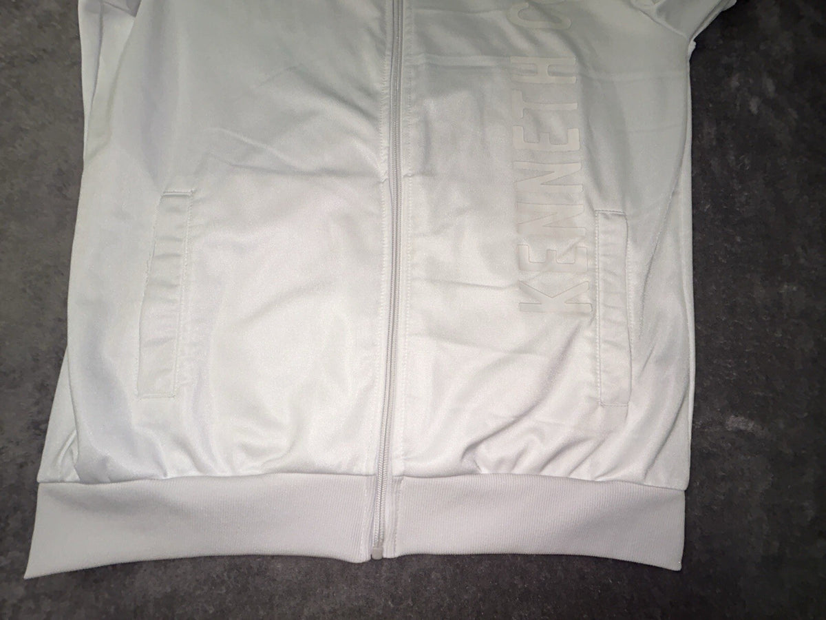 Kenneth Cole New York Mens Medium White Full Zip Athletic Jacket