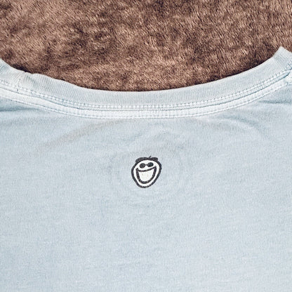 Life is Good Stick Together Long Sleeve T-Shirt Blue Campfire Dog Cotton Tee