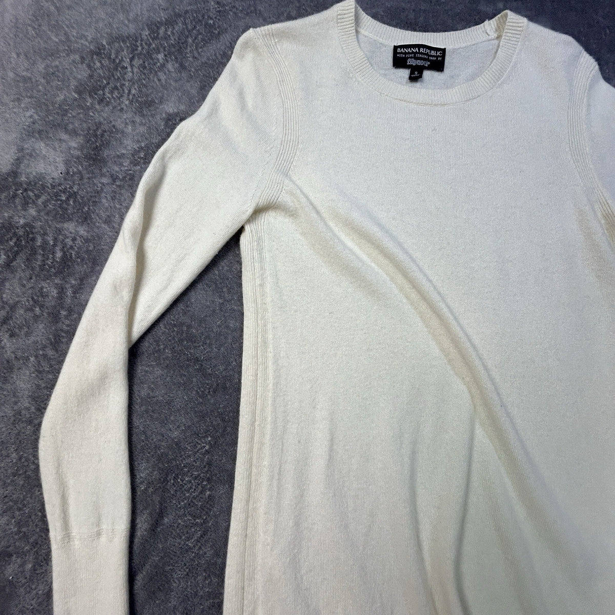 Banana Republic Filpucci Italian Ivory Crewneck Small
