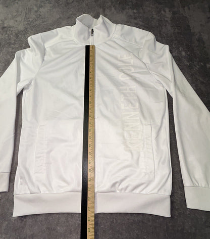 Kenneth Cole New York Mens Medium White Full Zip Athletic Jacket