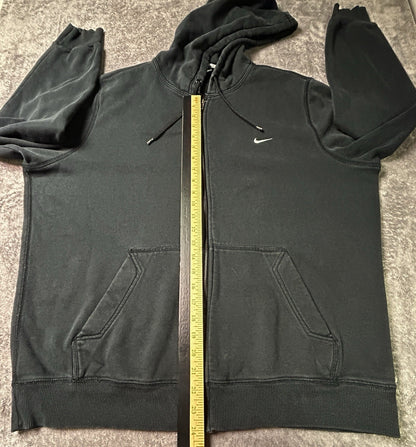 Nike ClSSIC Hooded Jacket Men's XL Black Full Zip Fleece 341573 Swoosh