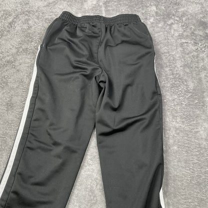 Adidas Boys Black Track Pants Youth M 10/12 3 Stripe Athletic Joggers Pockets