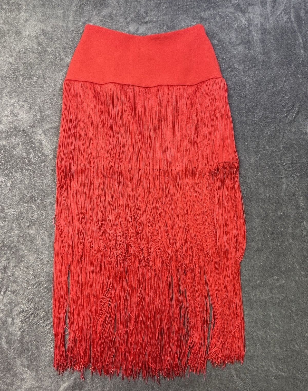 The Devil Wears Prada x Scoop Red Fringe Skirt Women's 0 NWT