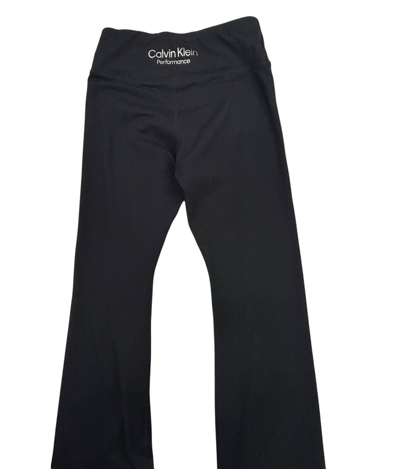 Calvin Klein Performance Black Bootcut Yoga Pants Split Hem Stretch Women's M
